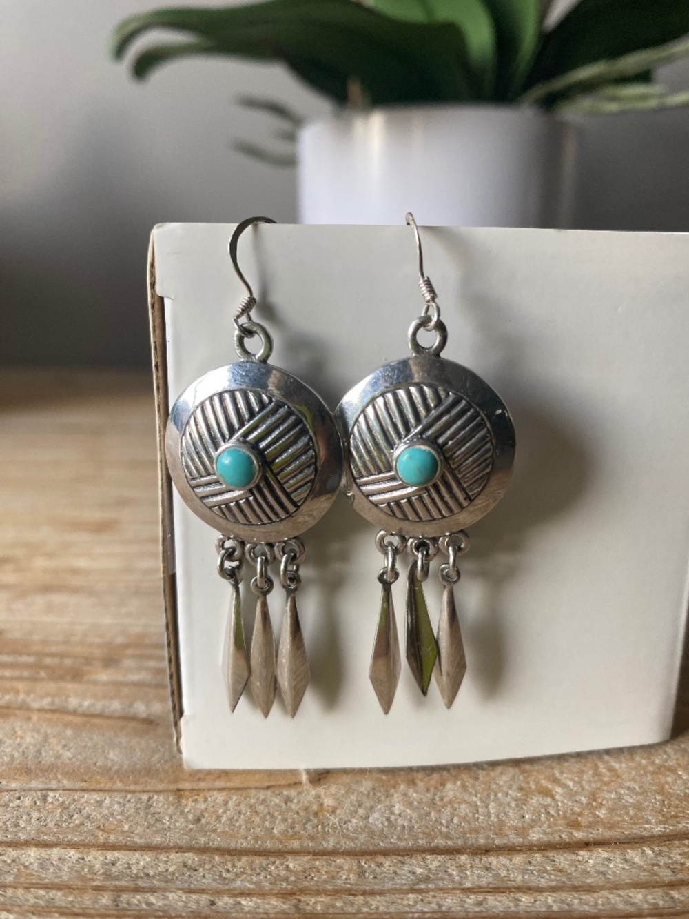 Sterling Silver Earrings with Turquoise